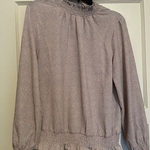 Adrianna Papell high-neck light pink blouse